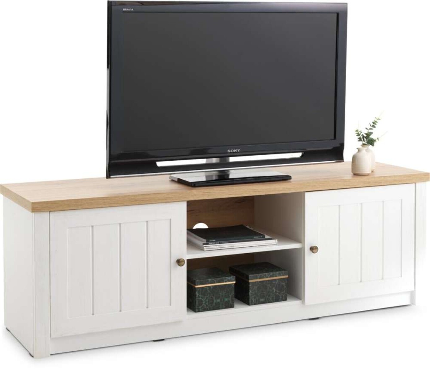 Mueble Tv Markskel - Blanco/Roble 