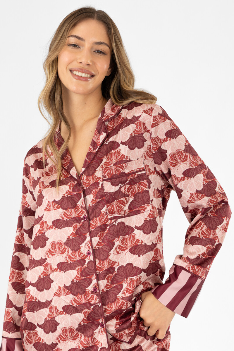 Pijama frida mariposas Rosa antique