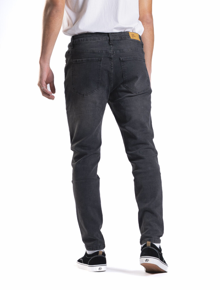 Jean Slim Fit Largo 30 Gris Oscuro