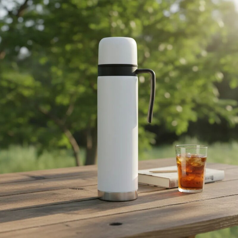 Termo en acero inoxidable de 750 ml Blanco