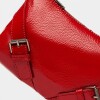 Mini bag Pocket en cuero charol arrugado Rojo