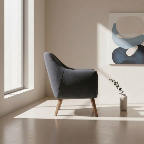 Butaca Paula - Tela Microfibra A420 (Grafito)