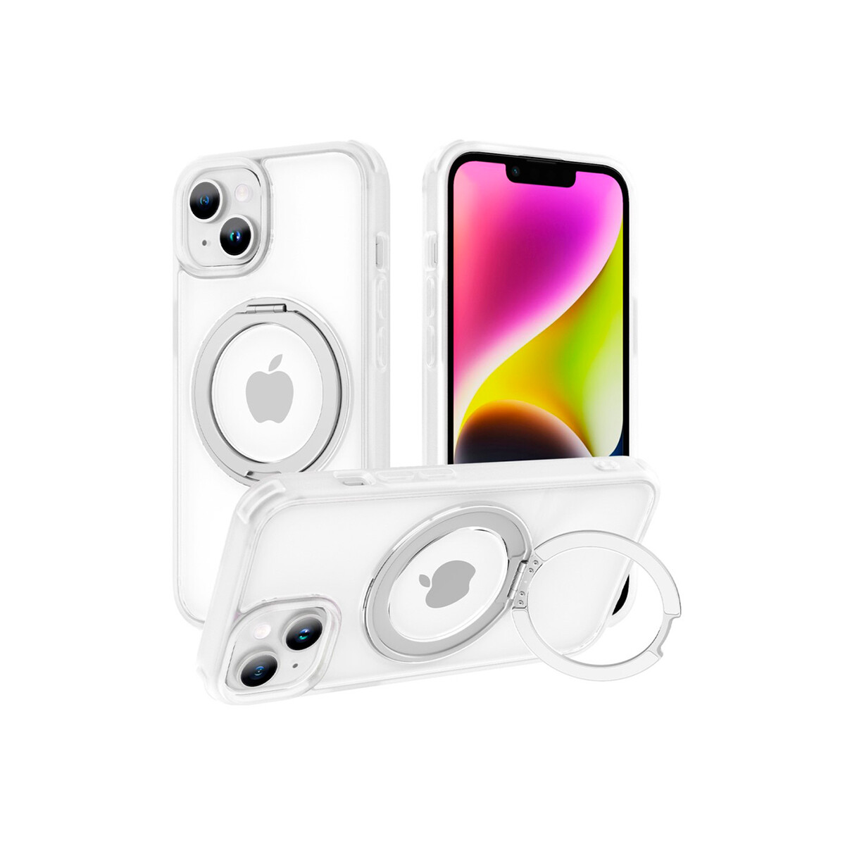Protector para iPhone 13/14 soporte con MagSafe color blanco 
