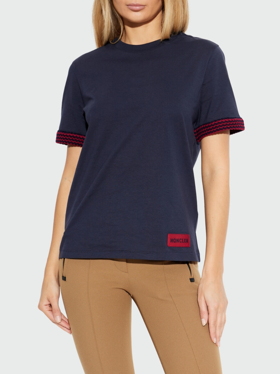 MONCLER - Remera de Algodón con Logo 