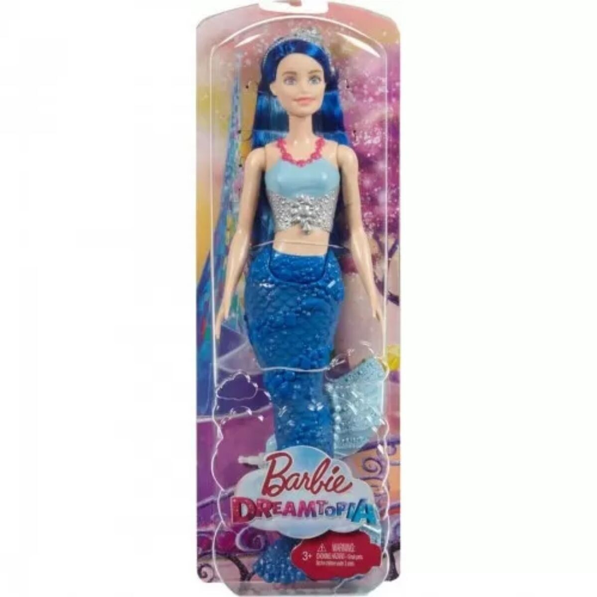Muñeca Barbie Dreamtopia Sirena Purpurina Azul 