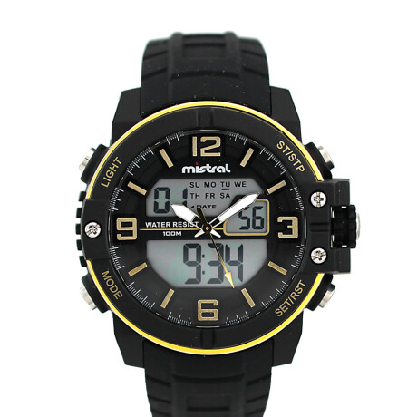 Reloj Mistral Deportivo Silicona Negro 0