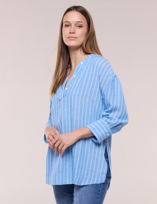Blusa Lineas CELESTE