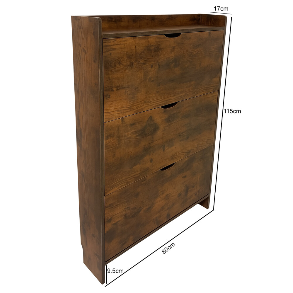 Zapatero Organizador Vertical De 3 Estantes madera
