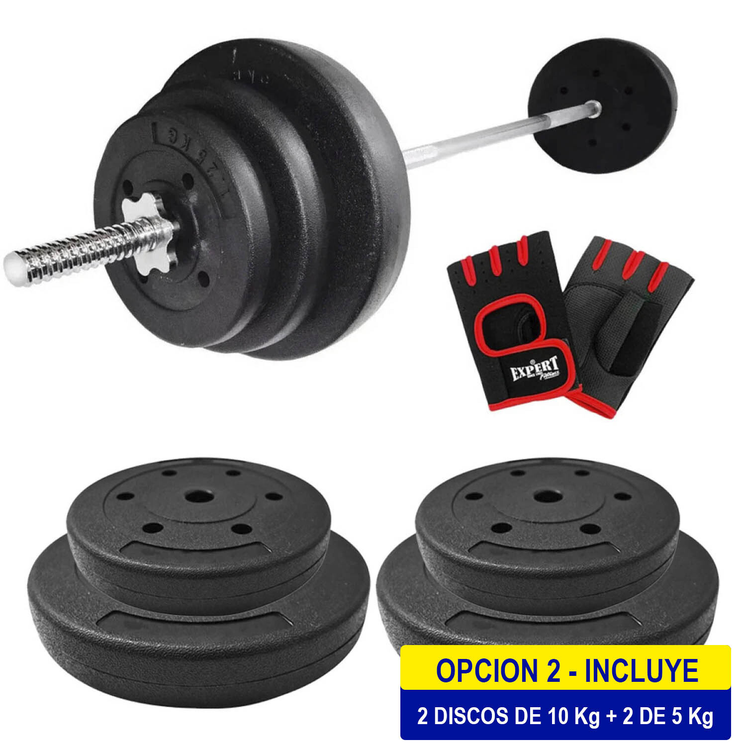 30 Kg Set De Mancuernas Mercado Libre Kit Mancuernas Barra Con