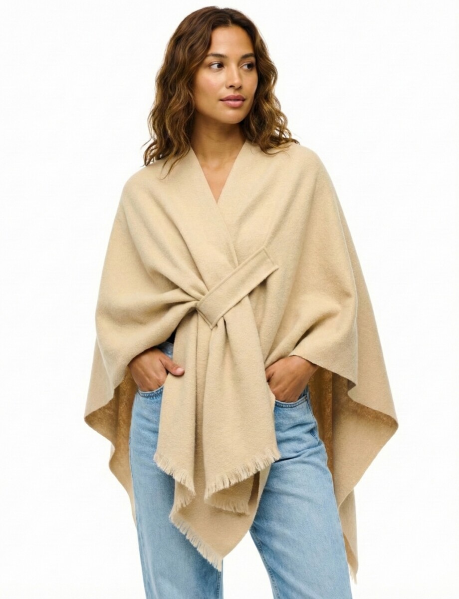 Ruana Soft Pasador - Beige 