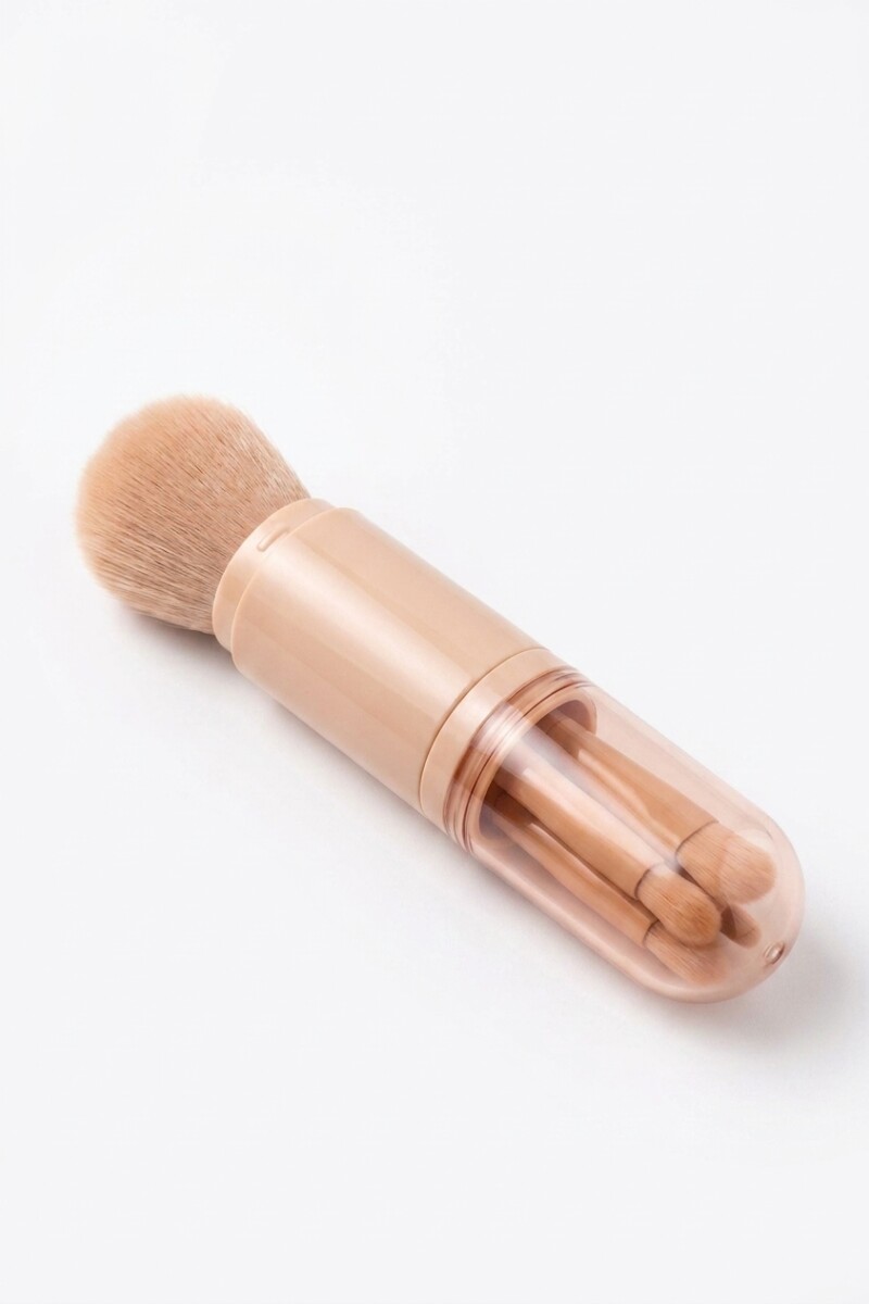 Set de 3 brochas para maquillaje rosa