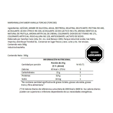 Malvaviscos Multicolor 500g Malvaviscos Multicolor 500g