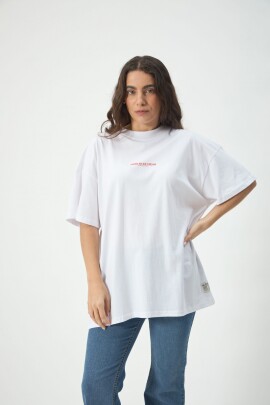 REMERA OVERSIZE GLAZED BLANCO