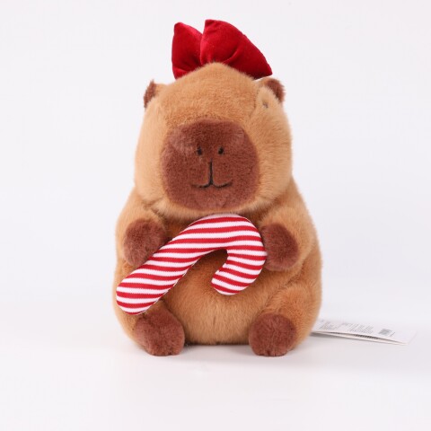 PELUCHE NAVIDEÑO DE 24 CM (CAPIBARA CON BASTÓN DE CARAMELO) PELUCHE NAVIDEÑO DE 24 CM (CAPIBARA CON BASTÓN DE CARAMELO)