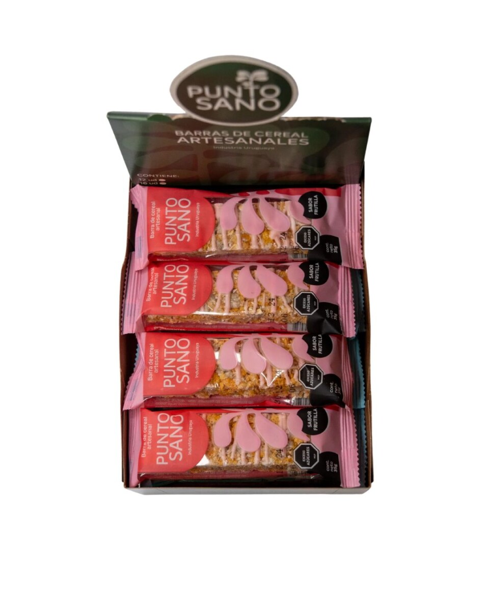 Barras De Cereal 35gr PUNTO SANO Caja x16 Sabor Frutilla 