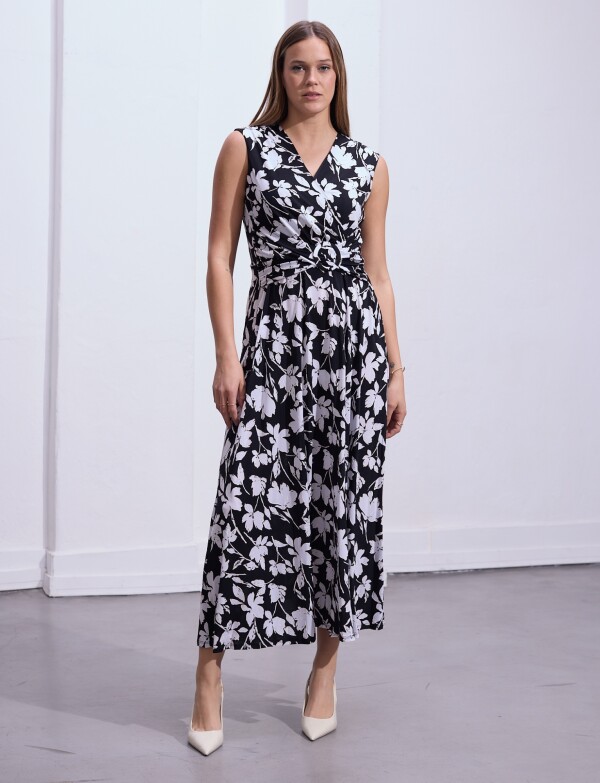 Vestido Maxi Hebilla Cruzado NEGRO/CRUDO