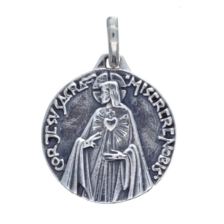 Medalla religiosa de plata 925, ESCAPULARIO. Medalla religiosa de plata 925, ESCAPULARIO.