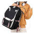 Pack x3 Mochila Kawaii Impermeable Usb Multuso Resistente Variante Color Negro