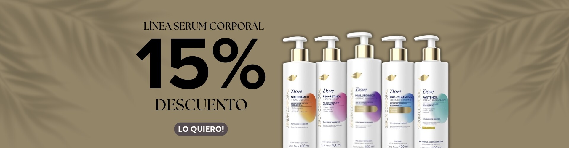 15% OFF Serums Dove