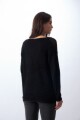 Sweater cinta escote bote calado negro