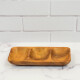 Copetinero rectangular de madera 3 divisiones MARRON