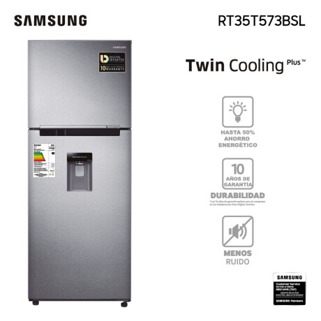 Refrigerador SAMSUNG Inverter RT35T573BSL 375 L Frío Húmedo Refrigerador SAMSUNG Inverter RT35T573BSL 375 L Frío Húmedo