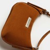 Cartera al hombro Mia en cuero gamuza Oxido