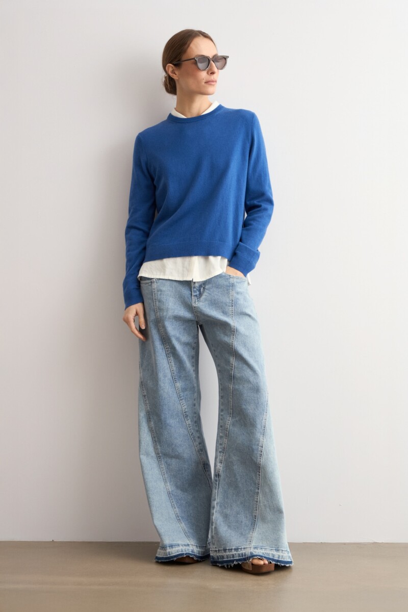 Sweater clásico cobalto