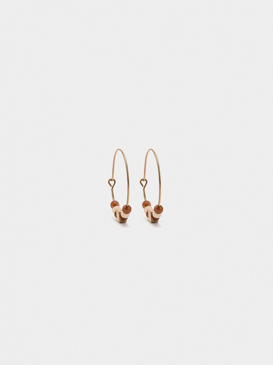 Aros Con Abalorios - multicolor 