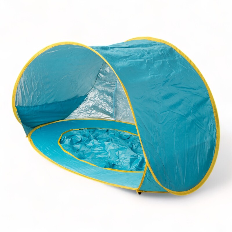 Carpa De Playa Niños Plegable Proteccion Solar Uv Celeste