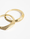 Sets Anillos Cubic zirconia Set De Anillos Con Cubic Zirconia - Dorado