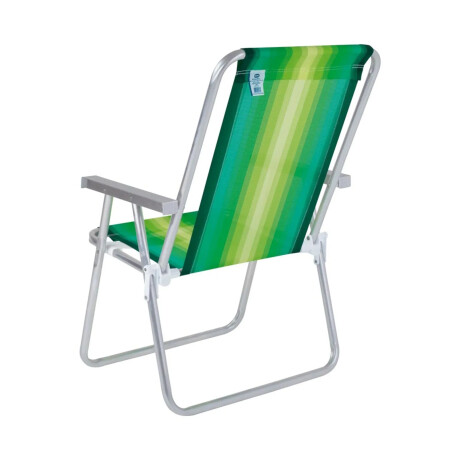 Set X2 Reposeras Sillas Alta Plegables Aluminio Conforto Mor Verde