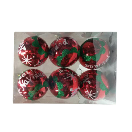 Adorno navideÃ±o de 10 cm "Feliz navidad" x 6 Adorno navideÃ±o de 10 cm "Feliz navidad" x 6
