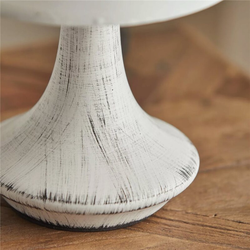 LAMPARA DE MESA BASE PORCELANA 16X16X30CM BLANCO LAMPARA DE MESA BASE PORCELANA 16X16X30CM BLANCO