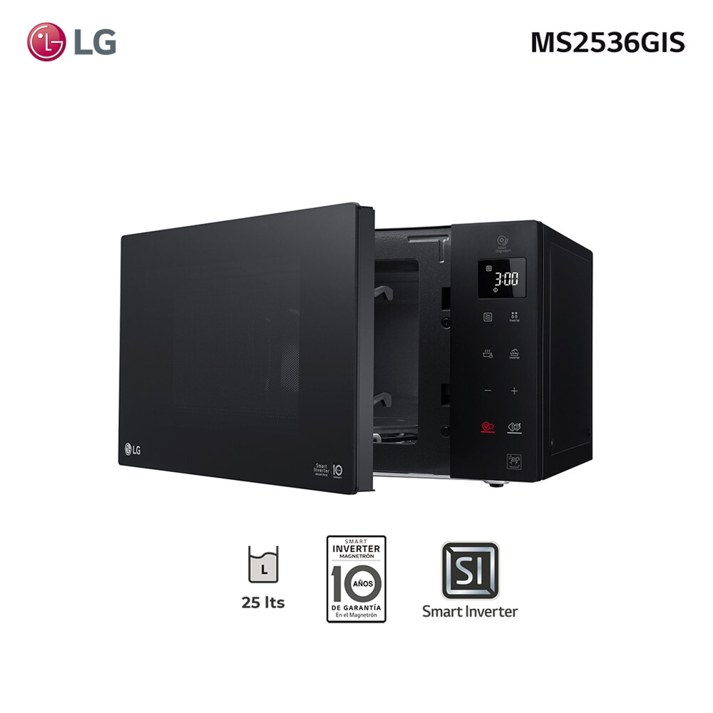 MICROONDAS MS2536GIS 25-LITROS NEGRO LG