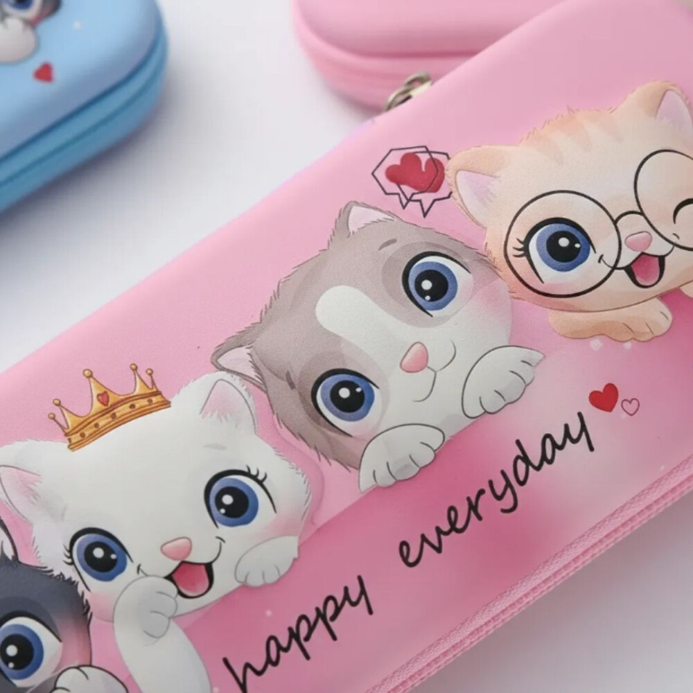 Cartuchera 3d Resistente Estampada 1 Piso Niña GATITO RS