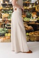PANTALON WIDE XL LINEN LUREX Beige