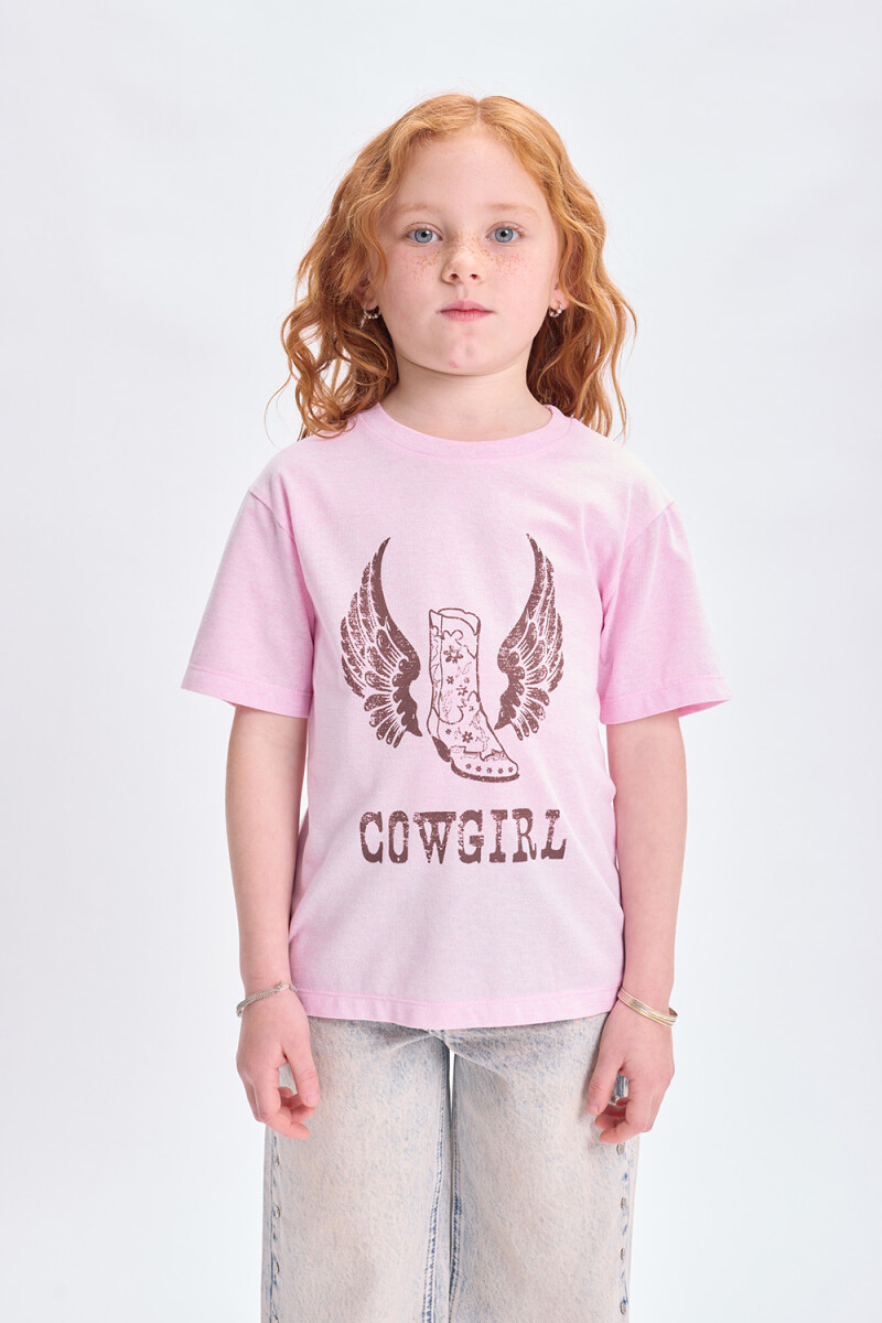 Remera estampa - Cowgirl Rosa 