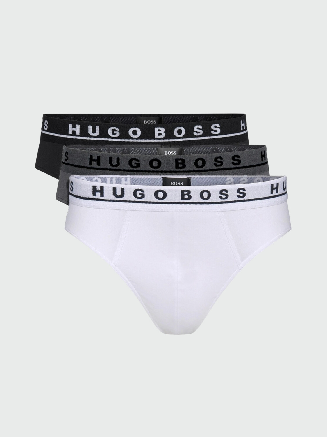 Hugo Boss -Pack de slip de algodón X 3 Negro