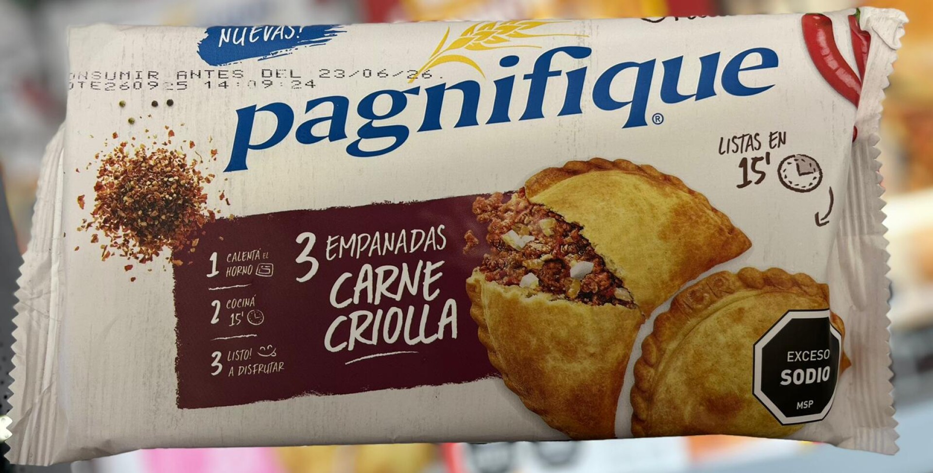 EMPANADAS DE CARNE CRIOLLA X3 PAGNIFIQUE 