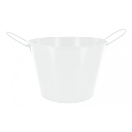 Balde / Hielera De Metal Para Botellas Con Asas Blanco 24x15.5cm Balde / Hielera De Metal Para Botellas Con Asas Blanco 24x15.5cm