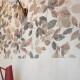 Porcelanato Decorado Hojas Mate 120X120Cm Piso Pared GAMAS DE BEIGE