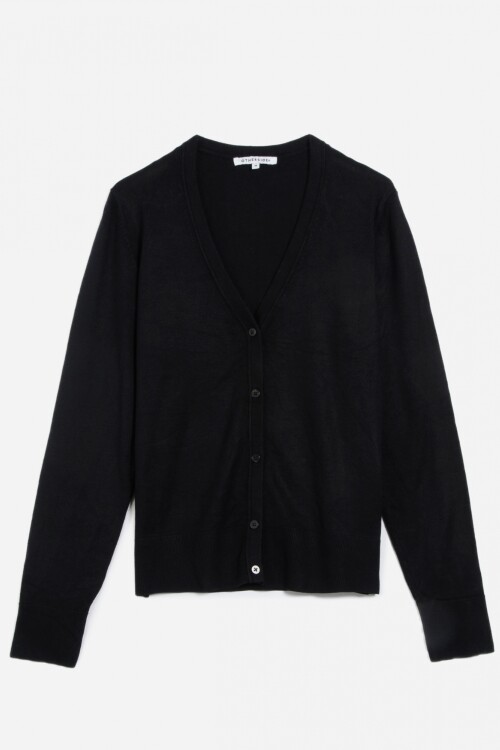 Cardigan escote en V NEGRO