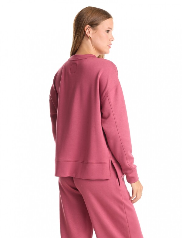 Buzo Pespuntes ROSA OSCURO