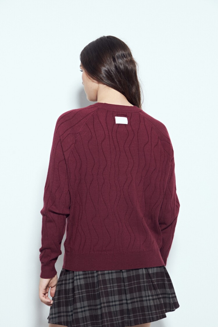 SWEATER MILA Bordó Merlot