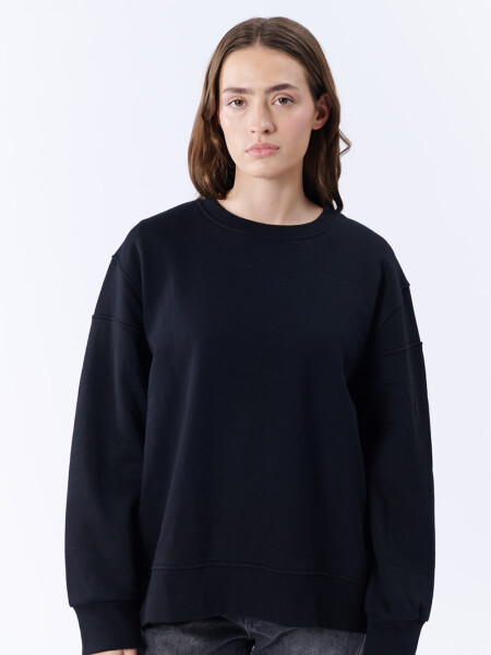 Buzo Oversize Cierre Negro