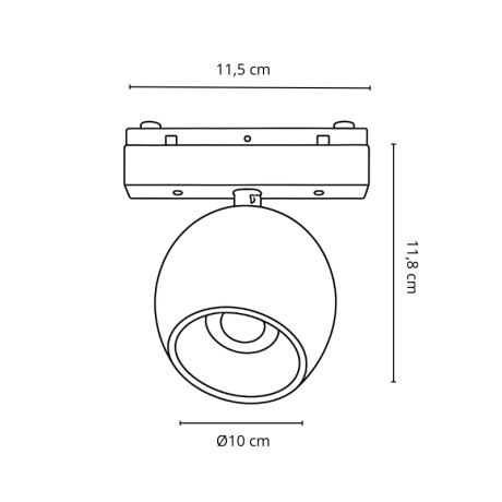 ARTEFACTO DECORATIVO LED CIRCULAR PARA RIEL MAGNETICO Colgante LED Circular para Riel Magnético G2 6W Blanco