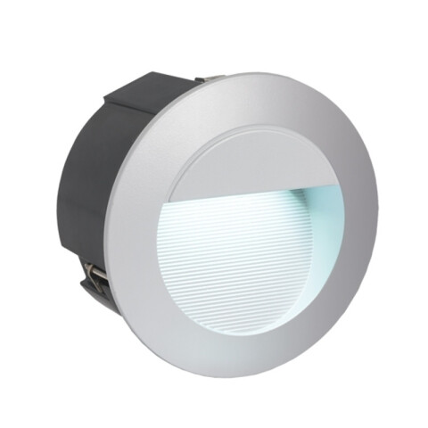 Luminaria de embutir LED redonda párpado gris IP65 EG0474
