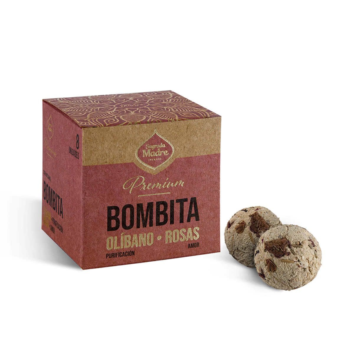 BOMBITA PREMIUM SAGRADA MADRE X8 - Olibano/rosa 