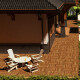 CERAMICA MADERADA 60X60 CON RELIEVE MARRON RECTIFICADO GAMAS DE MARRON